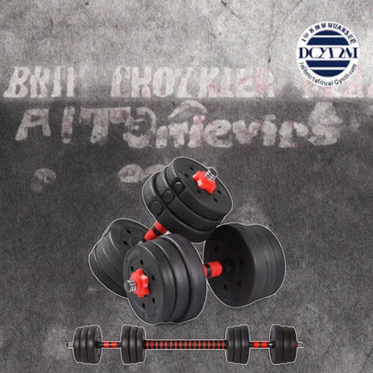 Juego de mancuernas ajustables Fitness Cement de 10 a 50 kg con barra