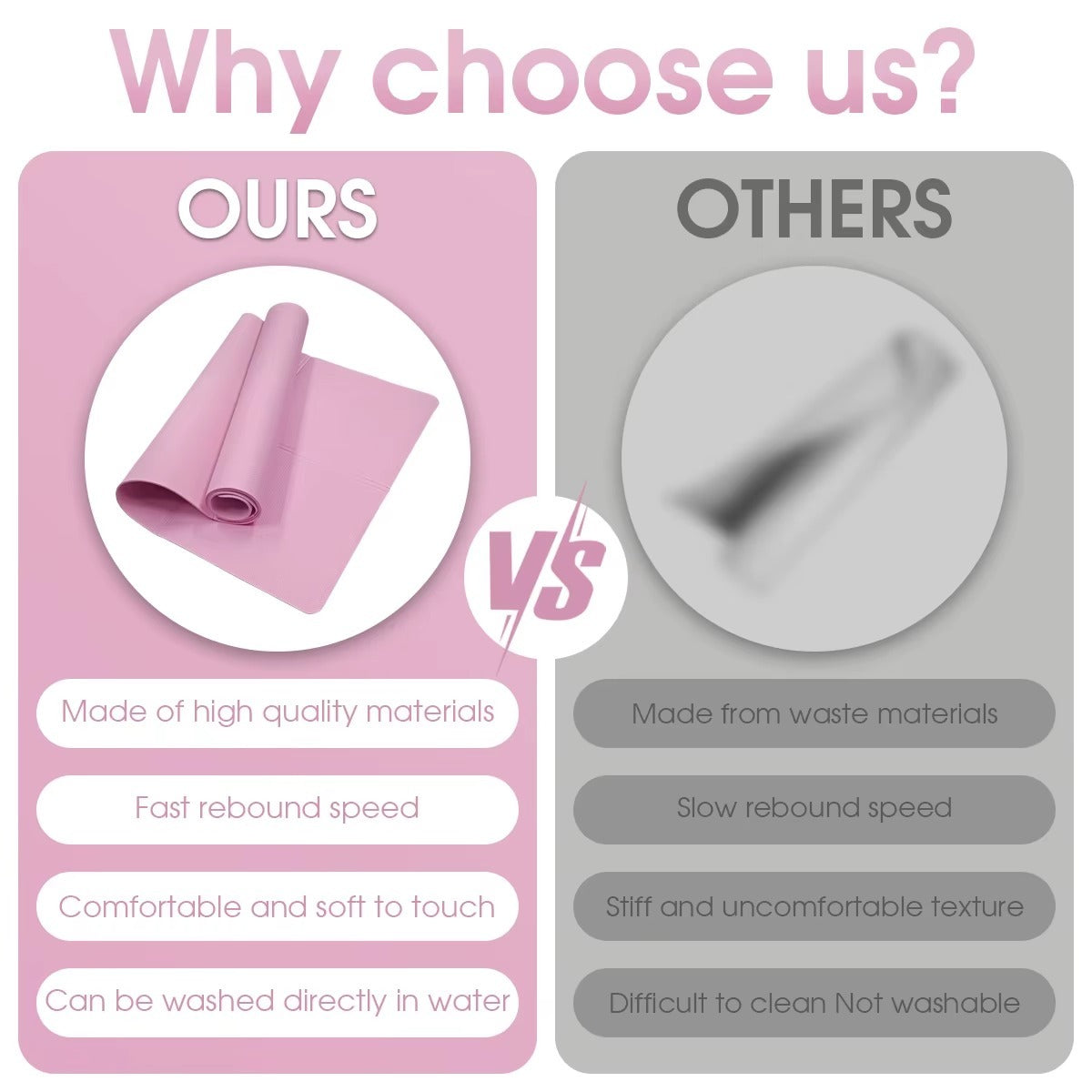 Estera de Yoga para Pilates, estera de Fitness de 3/4/6mm Portátil y ligero